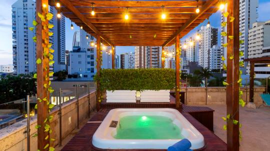 Rooftop and jacuzzi