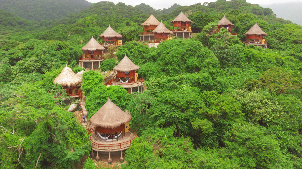 Accommodation in Ecohabs Tequendama - Parque Tayrona&nbsp;Rest and relaxation accompanied by the sound of the sea